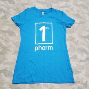1st Phorm Top Womens Small Blue Short Sleeve Gym Fitness
